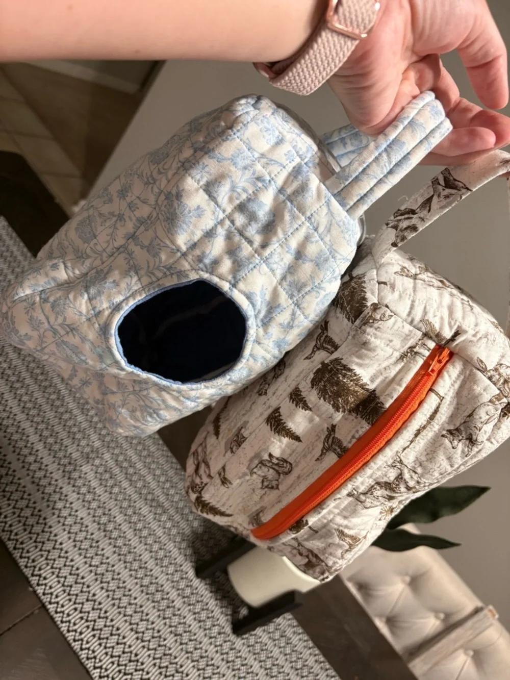 Quilted Wipe/Diaper Pouches